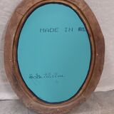 Oak bull's-eye mirror from the 1860s
