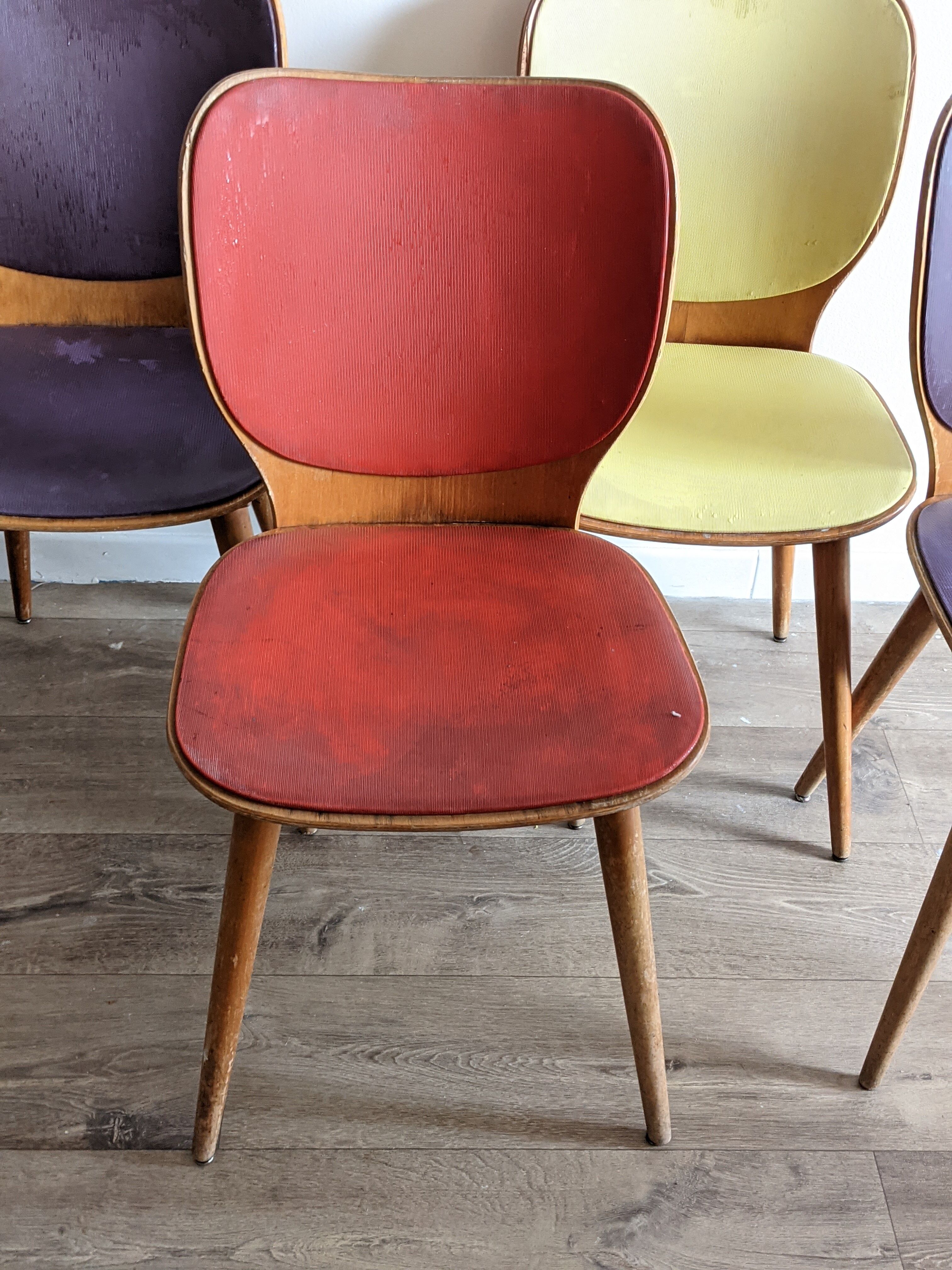 Suite of 4 Baumann chairs by Max Bill