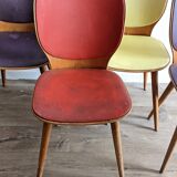 Suite de 4 chaises Baumann par Max Bill