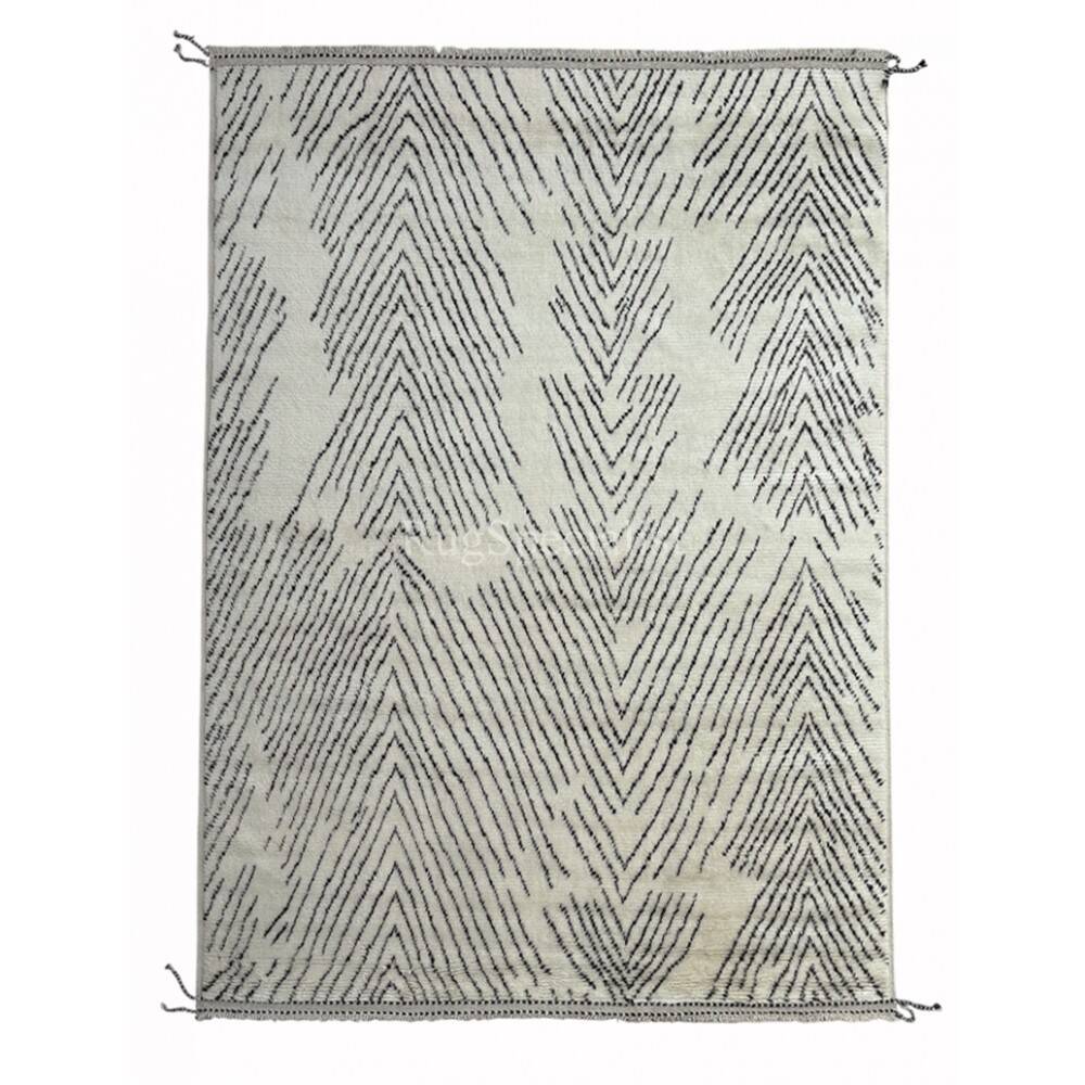 Handmade Moroccan style Rug, 100% Natural Wool. Modern Beni Ourain Carpet