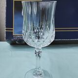 6 crystal stem glasses