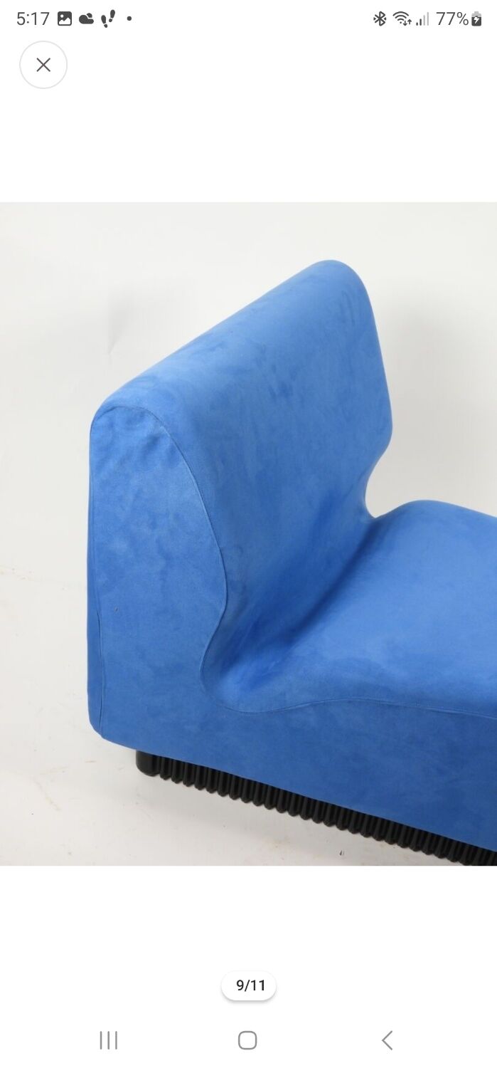 Chauffeuse modulaire bleue Édition Herman Miller