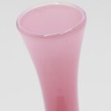 Pink and white opaline vase