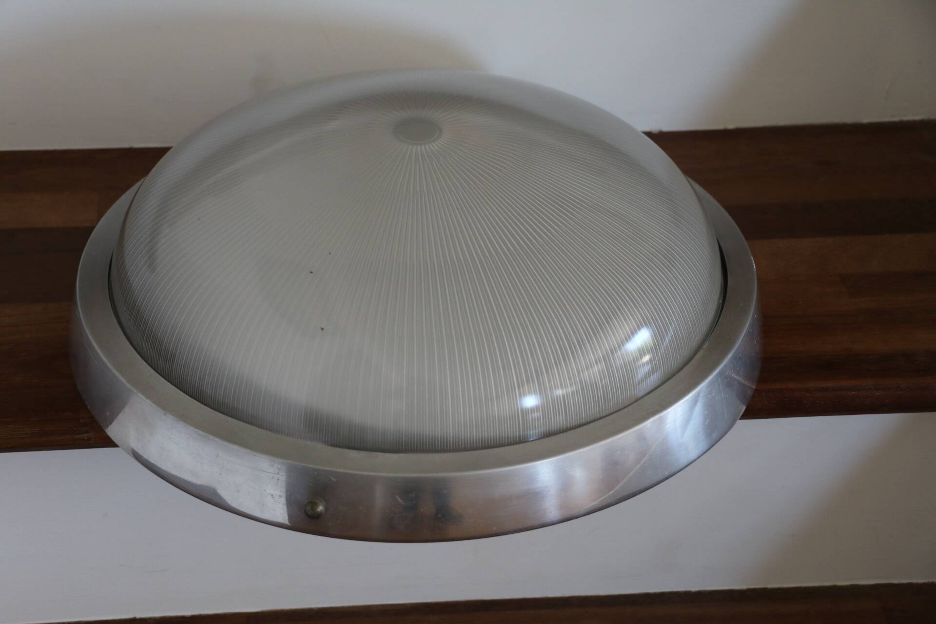 Applique, plafonnier en verre holophane XXL