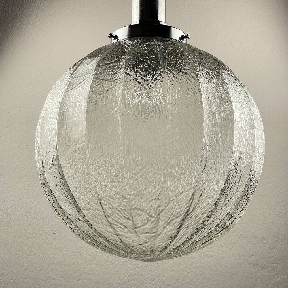 Mid-century glass pendant lamp, Italy, 1960s