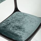 4 chaises en bois et velours Gibelli Giuseppe