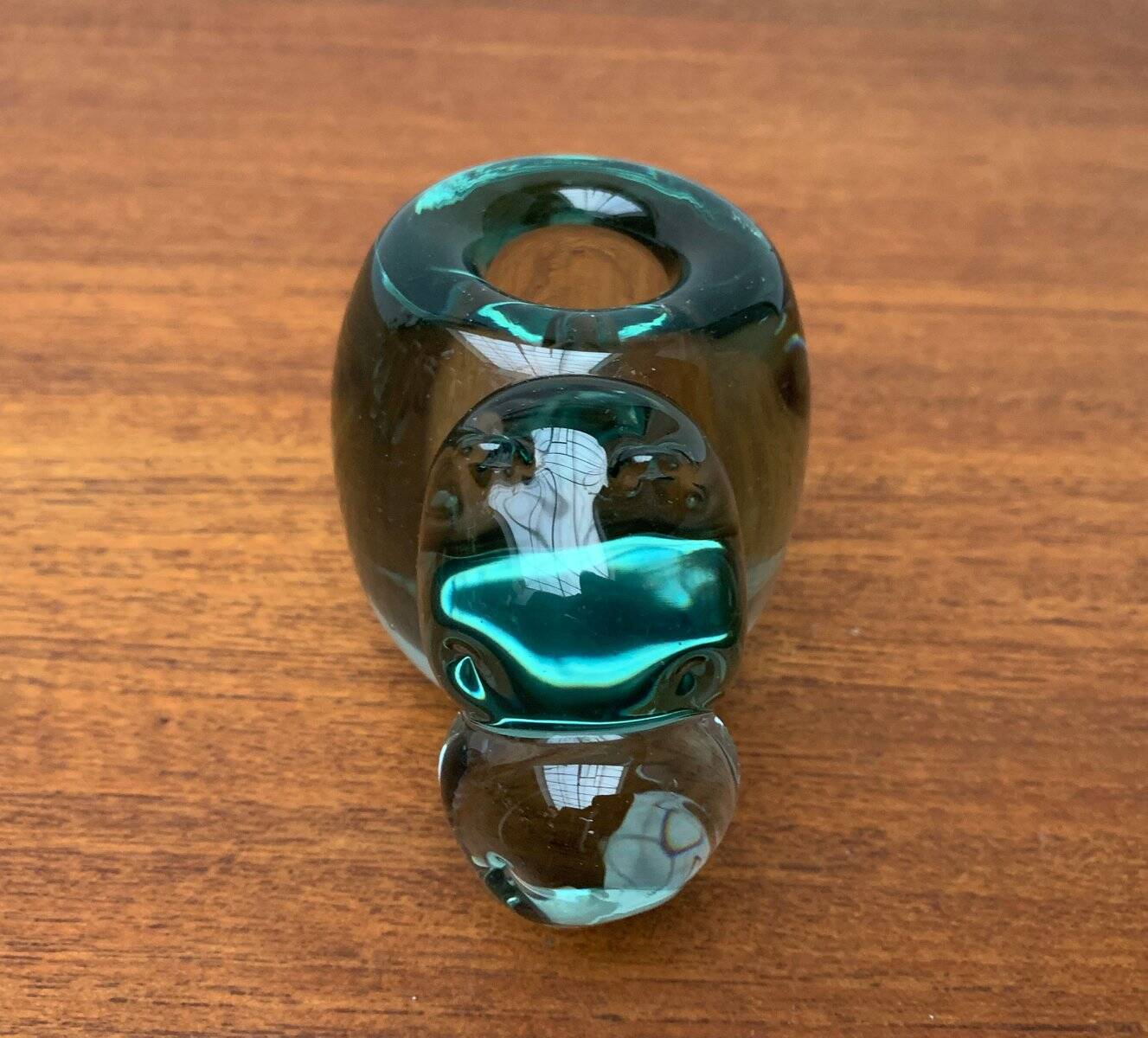 Vintage handmade African glass animal candle holders from Ngwenya Glass, set of 2.