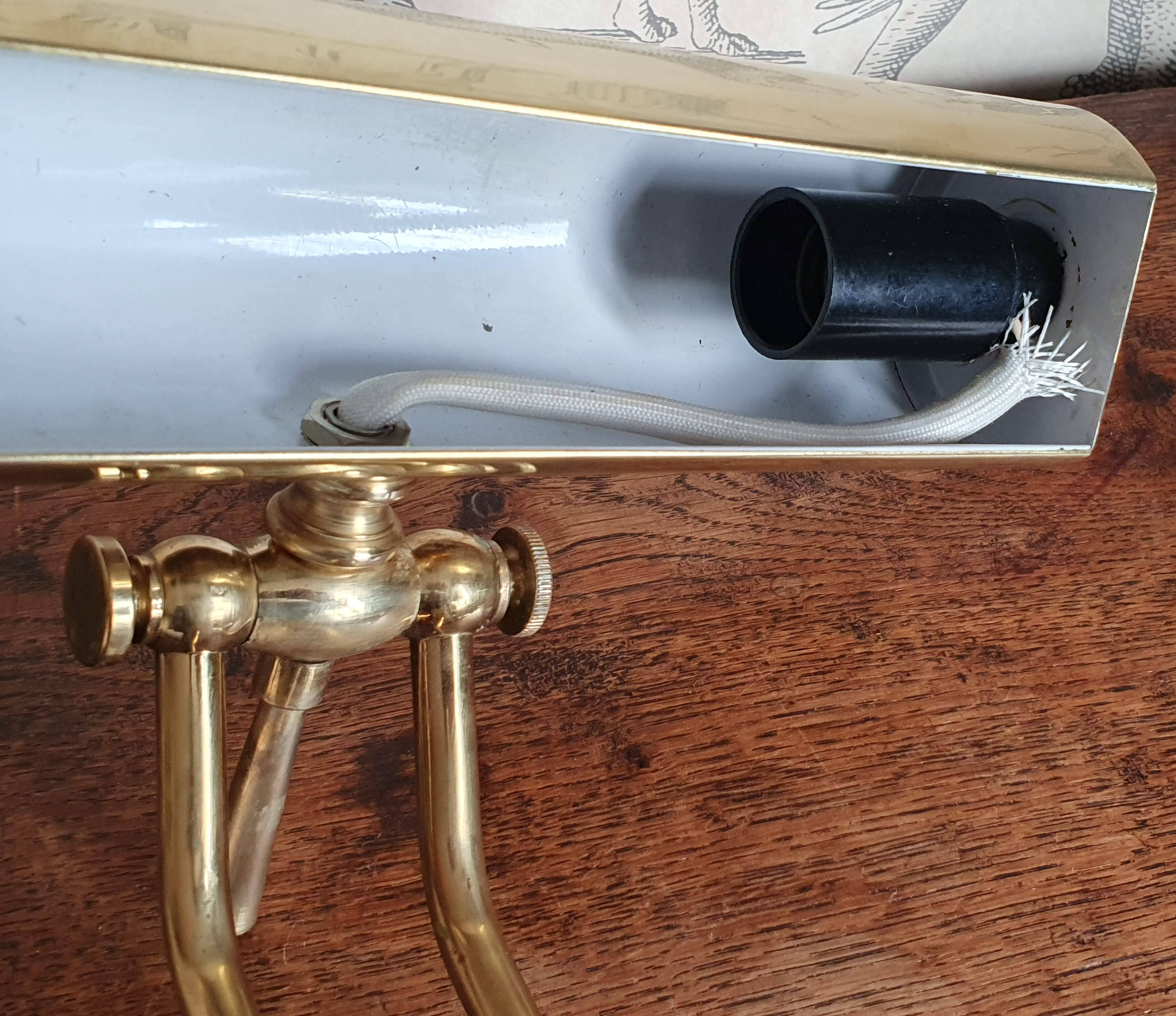 Brass notary or banker lamp