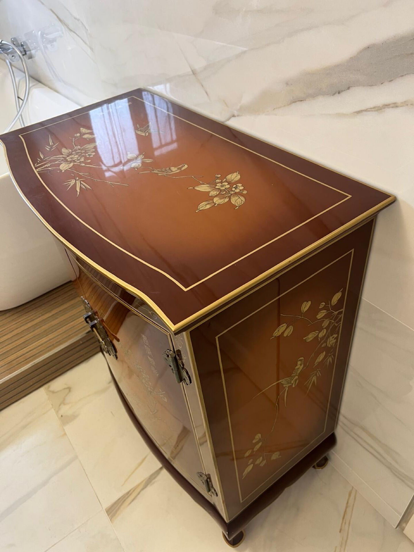 Lacquered Asian chest of drawers