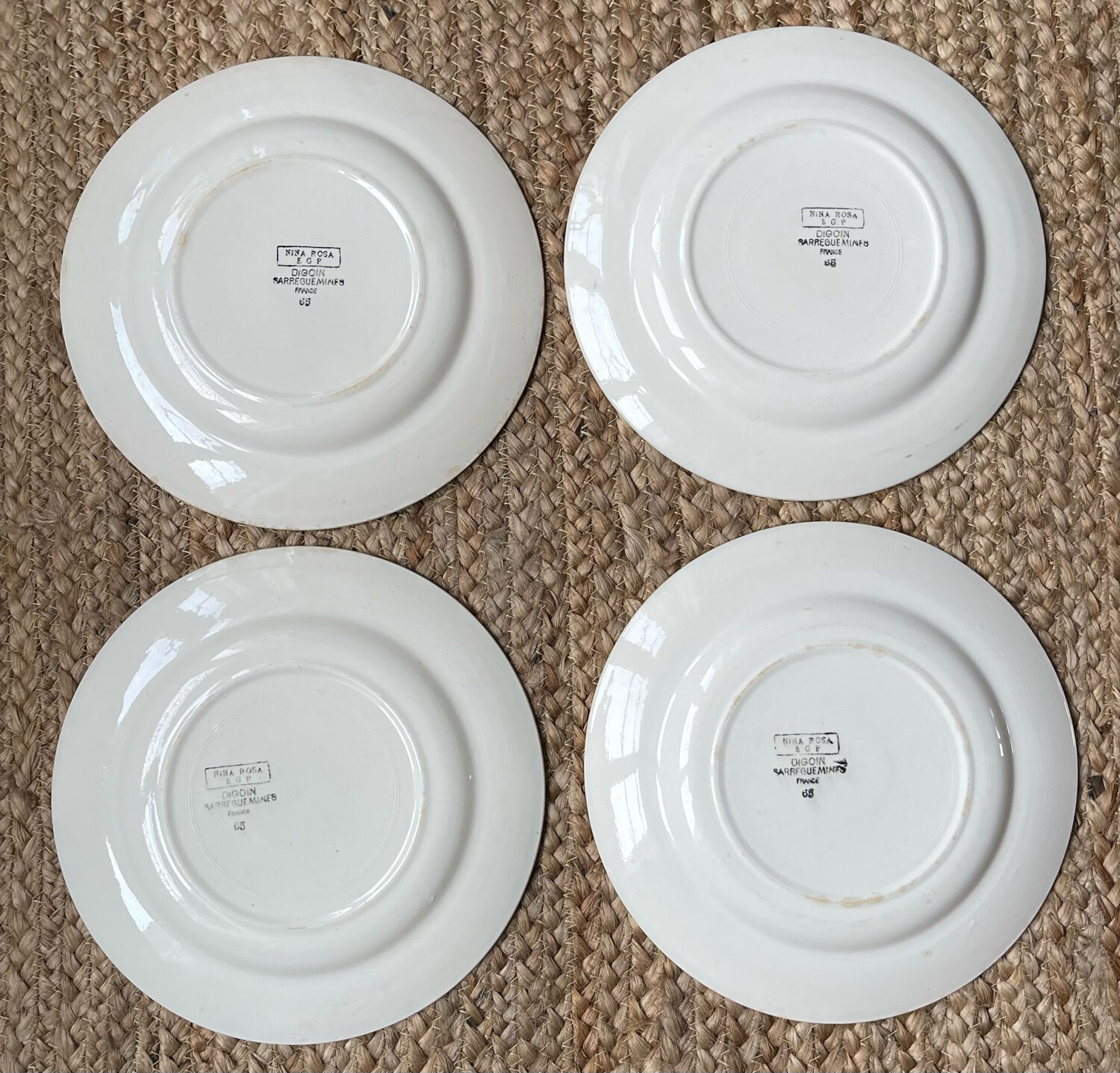 8 flat plates digoin sarreguemines