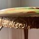 Pédestal en marbre vert vintage, table d'appoint, support d'exposition Hollywood Regency