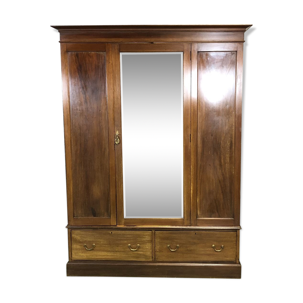 Armoire penderie en acajou début XXème Selency