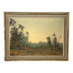 Impressionist Style Lake Landscape Oil Painting, Framed