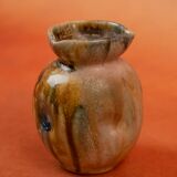 Small Art Nouveau vase in flamed glazed stoneware by Charles Greber