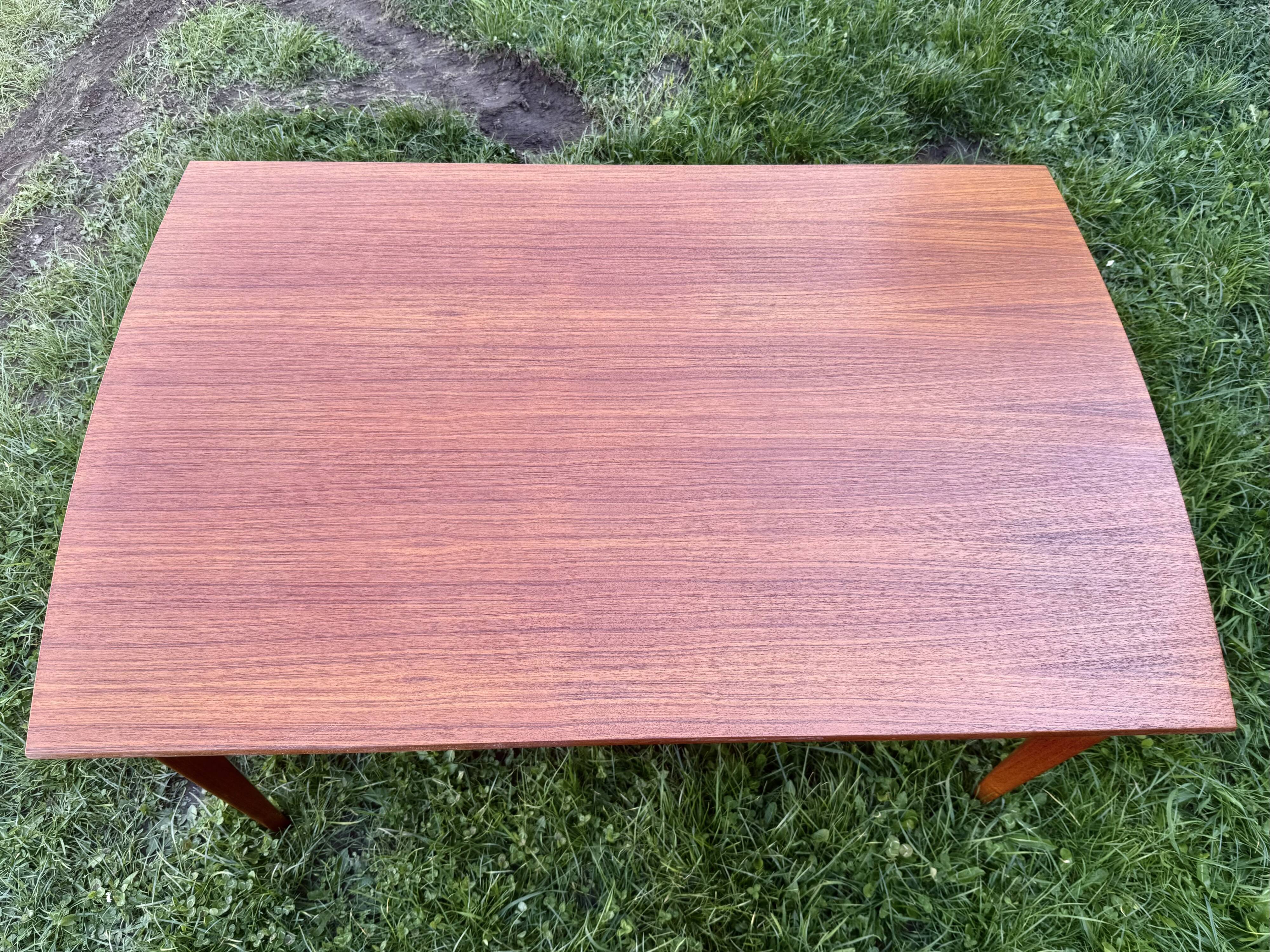 Scandinavian extendable teak dining table