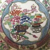 Porcelain plate from canton of china floral decoration 23 cm