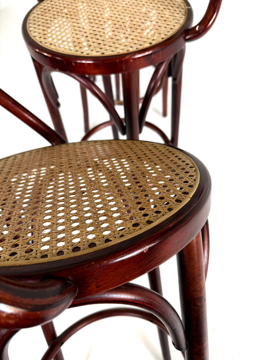 5x vintage rattan barstool, style Thonet ‘60