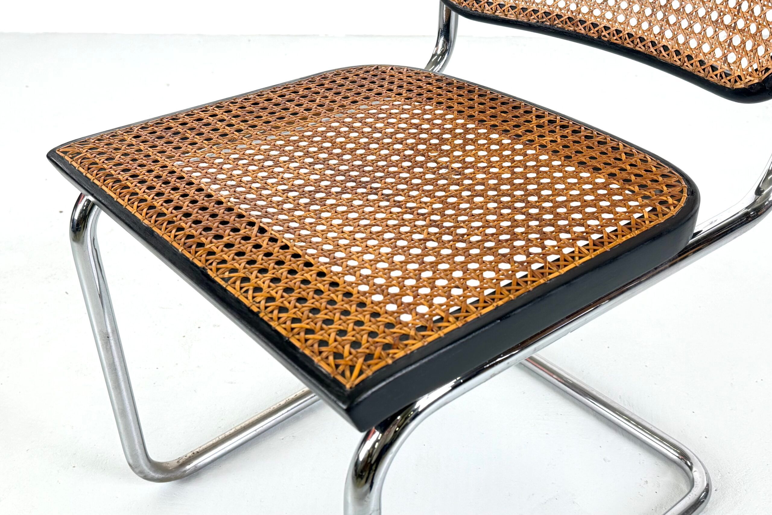 Set of 4 Cesca chairs by Marcel Breuer for Gavina – 1960s