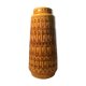 Yellow ceramic vase geometric patterns, West Germany