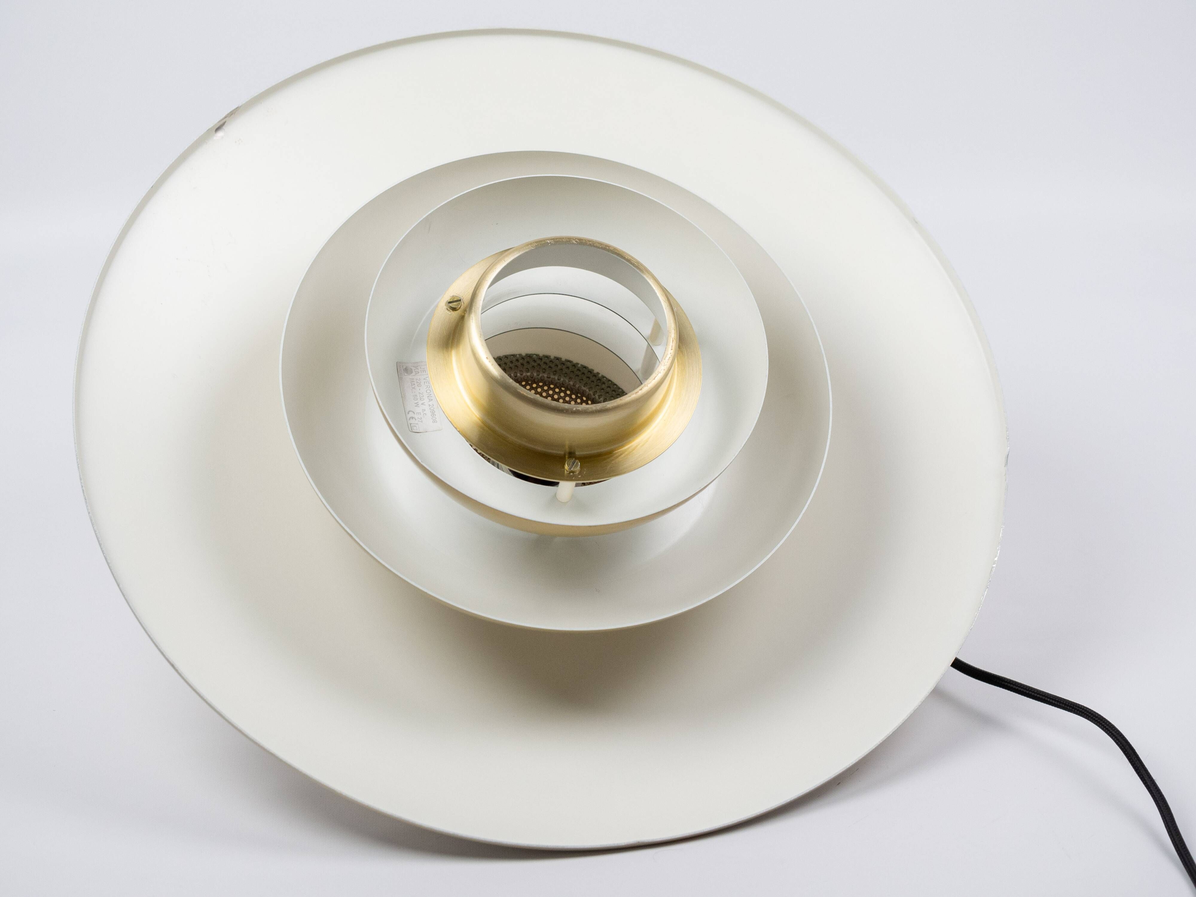 Danish vintage Verona pendant lamp by Kurt Wiborg, Jeka, 1980s