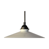 Vintage white opaline pendant lamp and retro cord