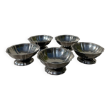 5 stainless steel cups 1970