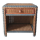 Table de chevet en osier vintage