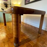 Art Deco walnut dining table