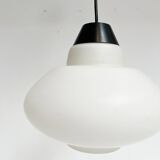 Round opal glass ceiling lamp by Philips, 1950s