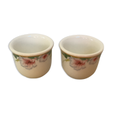 Paire de coquetiers fleurs exotica villeroy et boch