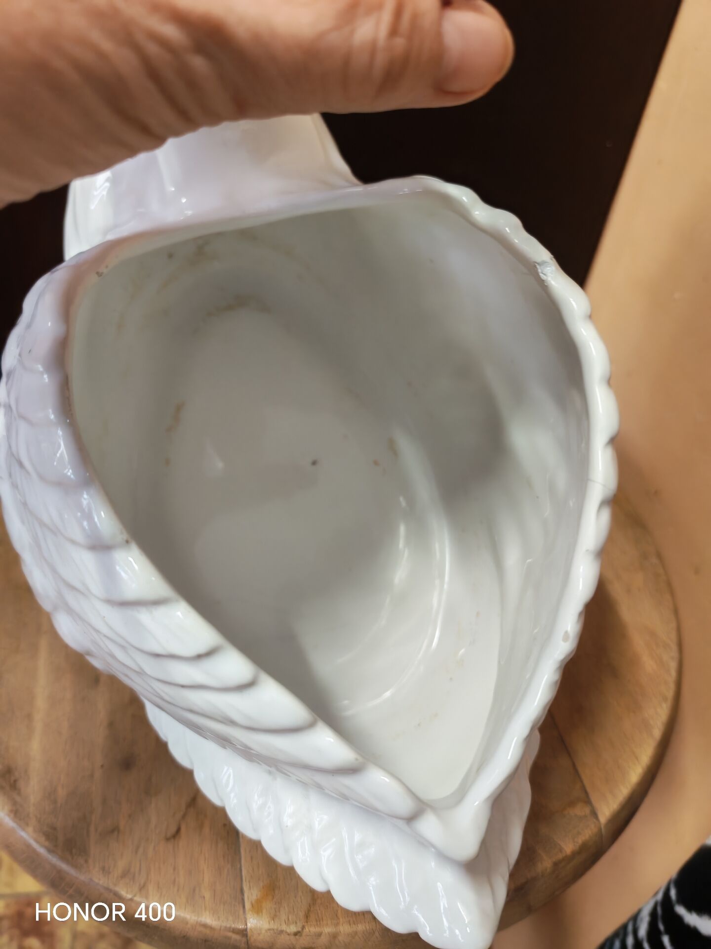 Vintage Italian ceramic swan planter pot