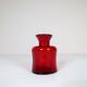 Collection of five rare red vases by Erik Hoglund, Sweden, 1960s.