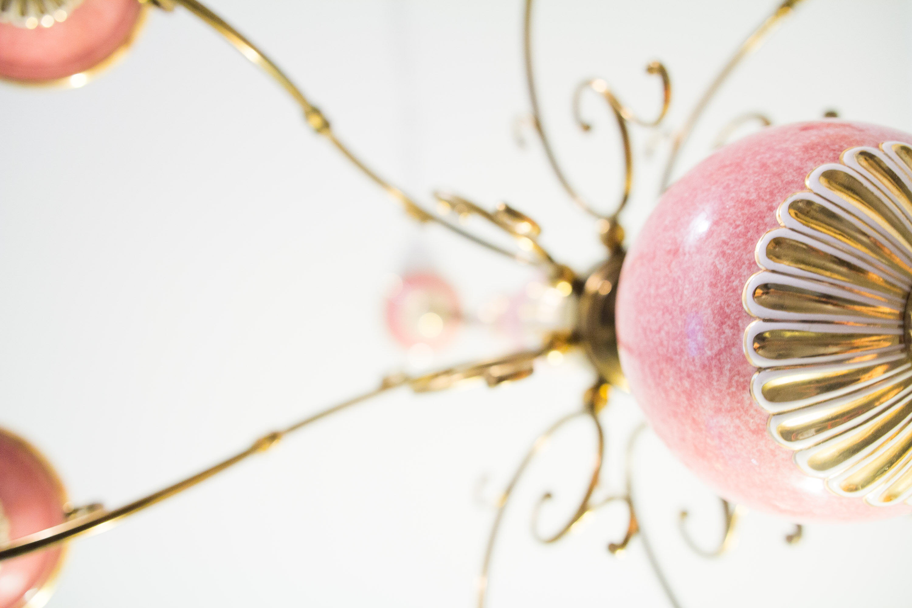 Flemish Ceramic Floral Chandelier