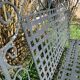 Wrought iron folding garden bench