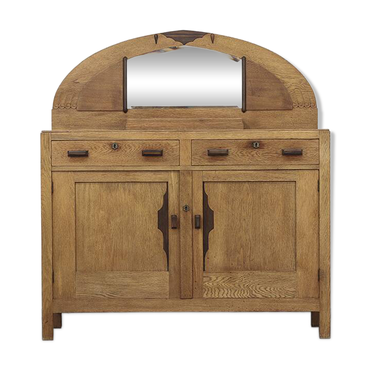 Buffet Art Déco des années 1930 avec miroir