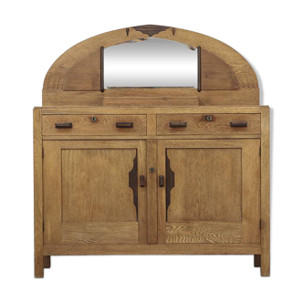 Antique 1930s Art Deco Sideboard with Mirror