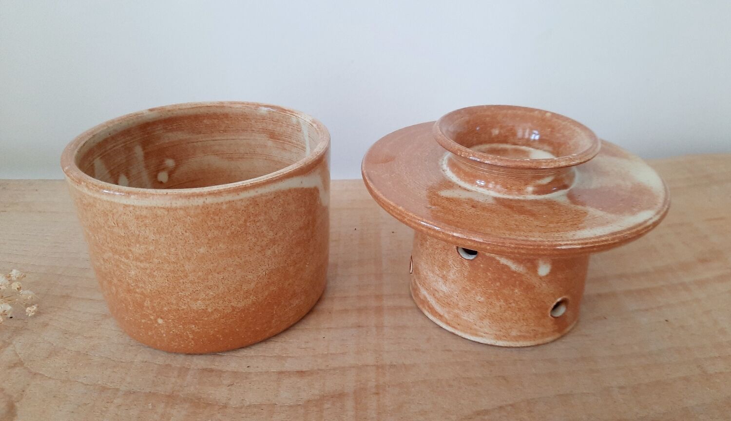 Stoneware butter dish