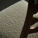 Set of 4 "Razorblade" high back chairs in oak & boucle, Henning Kjærnulf, 1960s