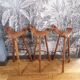 Set of 3 Spanish bar stools