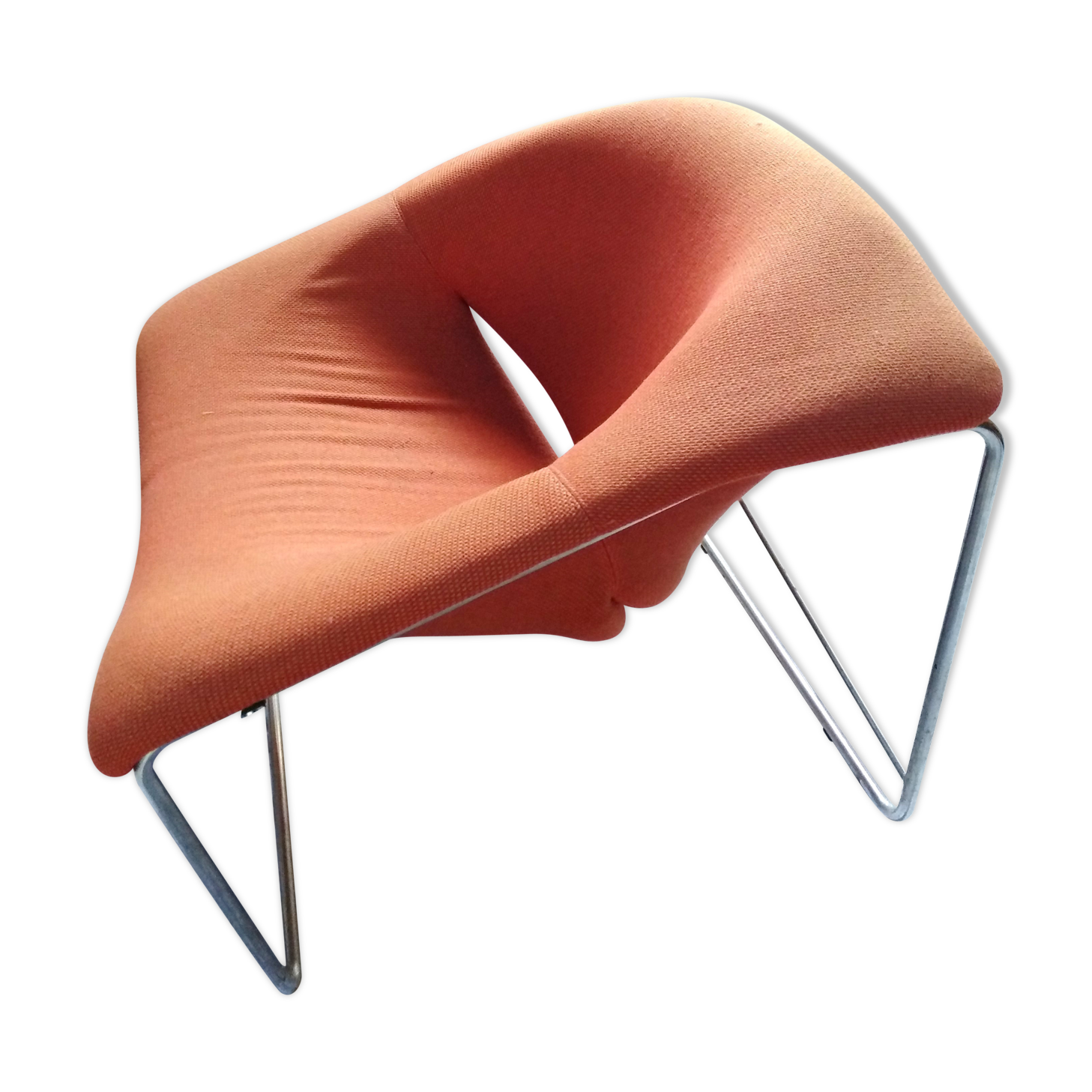 Armchair model cubik by Olivier Mourgue for Airborne 1968 A beautiful set of two "bauhaus" side tables based on a model by Marcel Breuer, made by Tecta in Germany.