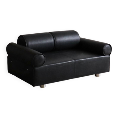 Sofa-lit Marzio Cecchi en cuir de buffle, Italie années 1970