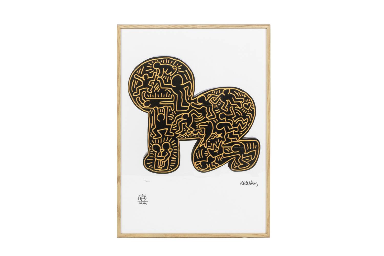 Keith Haring. Numbered colour silkscreen. 1990s.