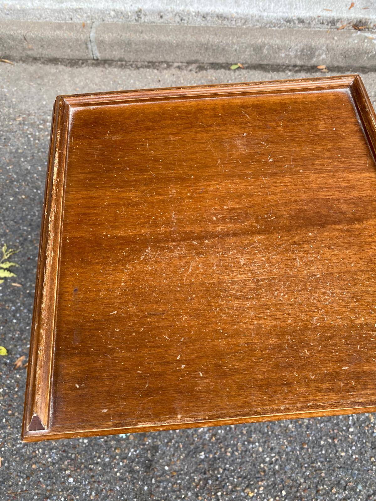 Vintage side table / Magazine rack end table