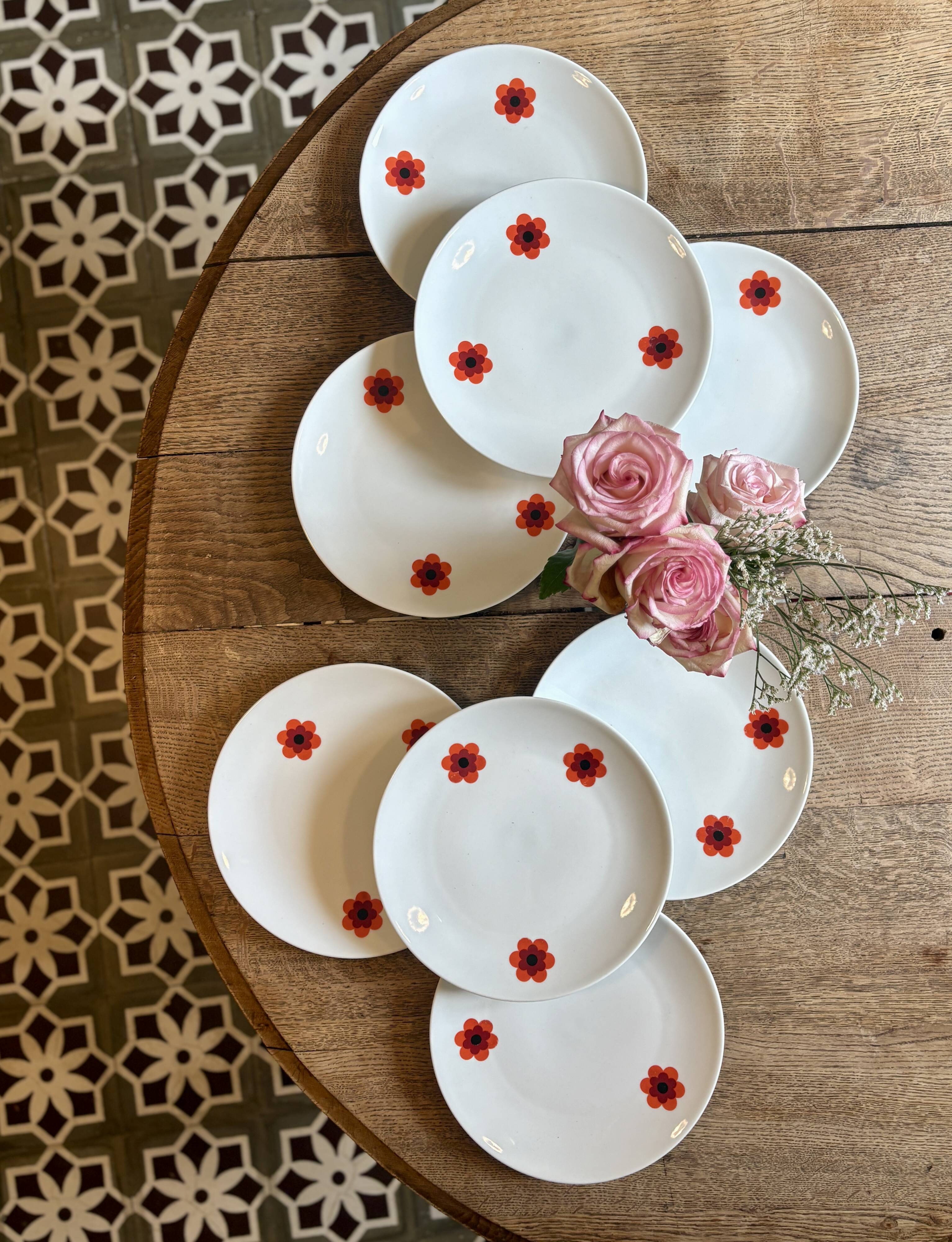 Set of 8 vintage dinner plates, Scherzer Bavaria