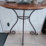 Console en palissandre et fer forgé
