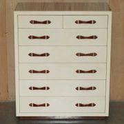 Commode Ralph Lauren Modern Hollywood cuir et bois
