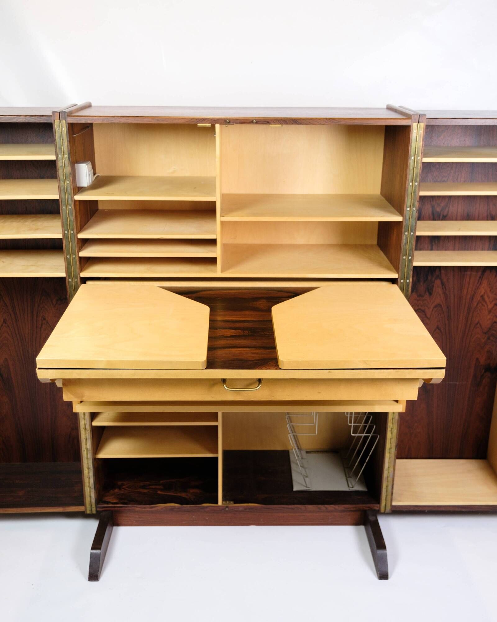 Hideaway Cabinet/Secretary Made In Rosewood, Norwegian Design From 1960s