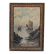 Old painting, marine painting, framed painting, wall painting, boat