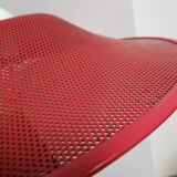 Red perforated hanging