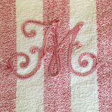 30's monogram M knotted fringe dint